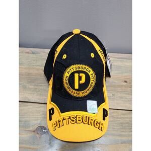 Pittsburgh Baseball Cap Embroidered Embossed New York Headwear Made USA New Tags